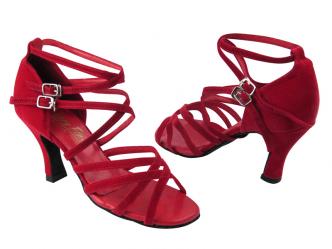 dansschoenen rood fluweel  